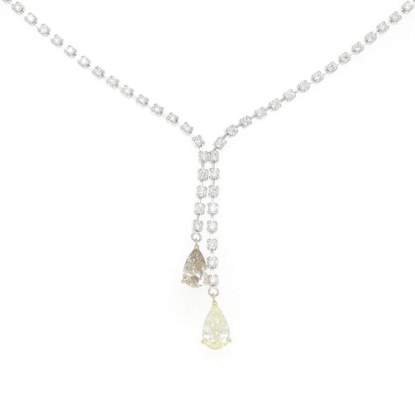 Pt850 Au750 Diamond Necklace