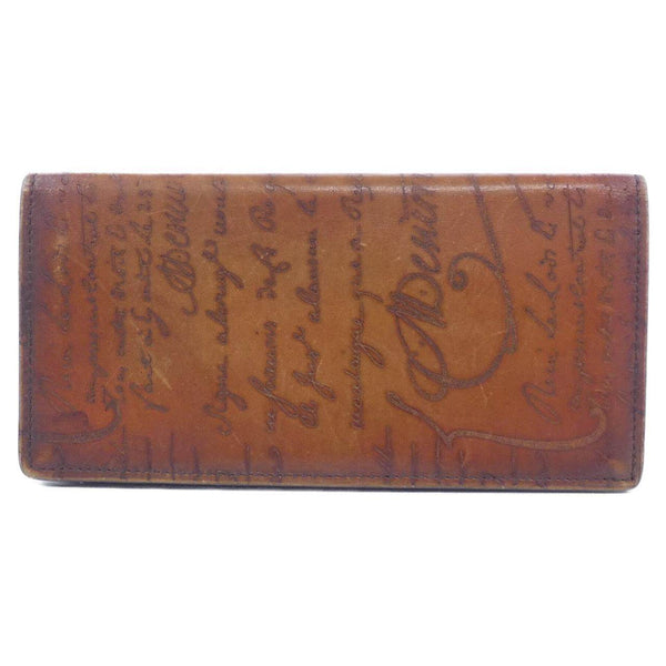 Berluti Scritto Leather Zip Long Wallet