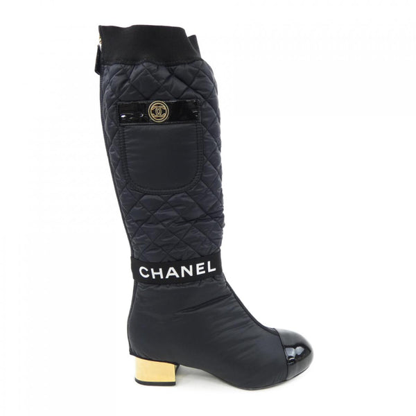 Chanel Fabric Lambskin Patent Calfskin Boots