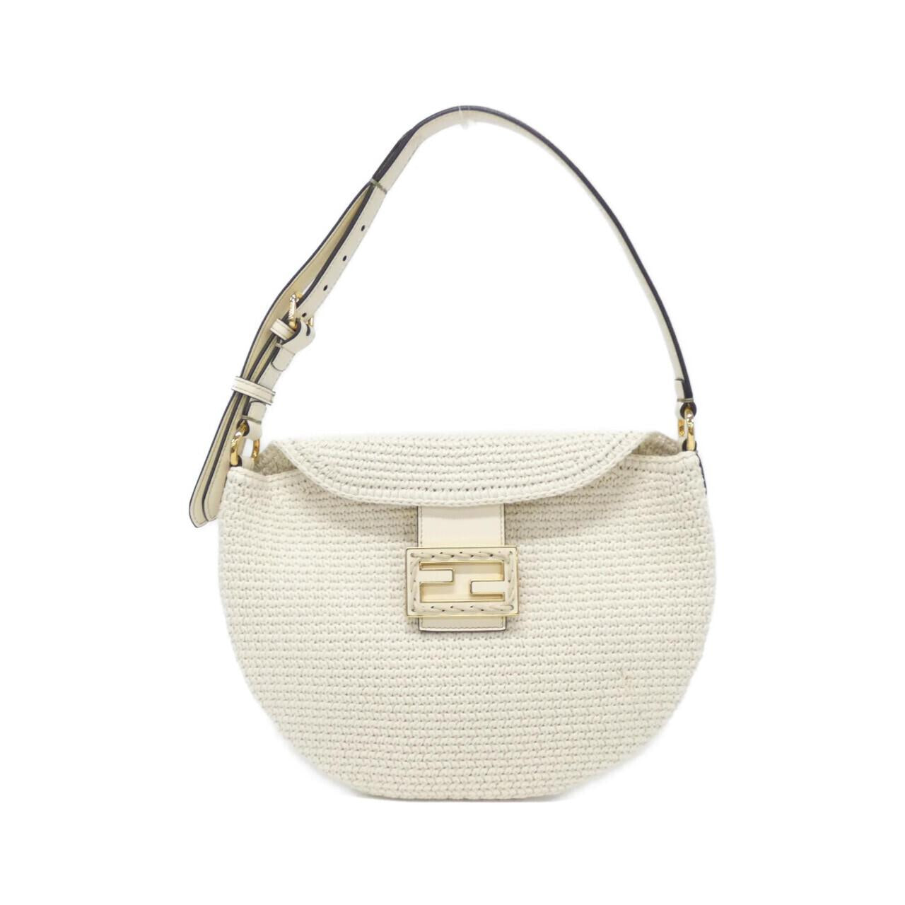 Fendi Croissant Small Canvas Shoulder Bag
