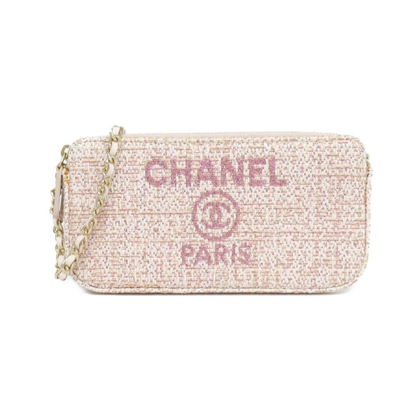 Chanel Deauville Line Canvas Nylon Chain Wallet