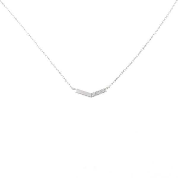 K10 White Gold Diamond Necklace