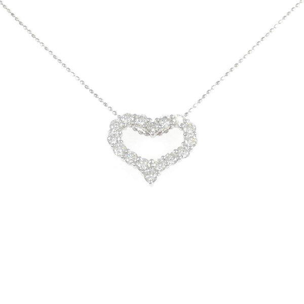 Au750 White Gold Heart Diamond Necklace