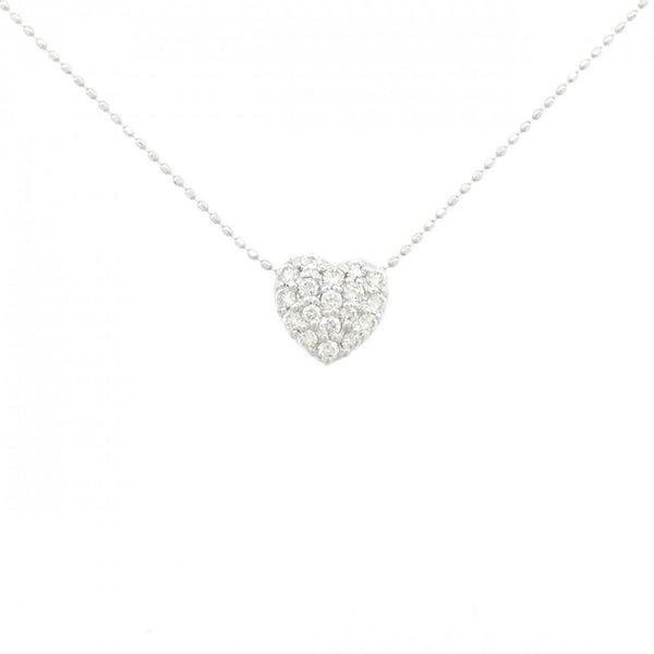Au750 White Gold Heart Diamond Necklace