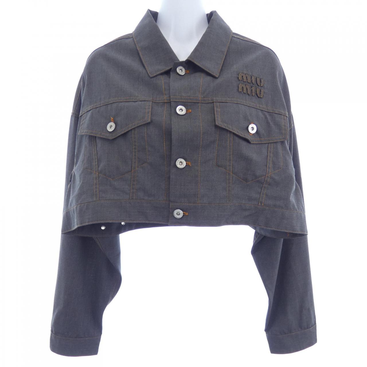 Miu Miu MIU MIU Logo Jacket