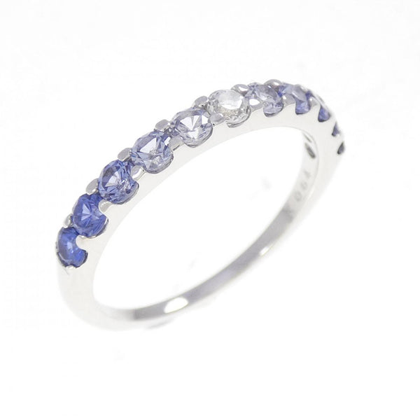 Crescent Vert Au750 Synthetic Sapphire Ring