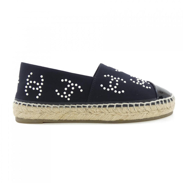 Chanel Espadrilles Jersey Imitation Pearl Patent Calfskin Shoes