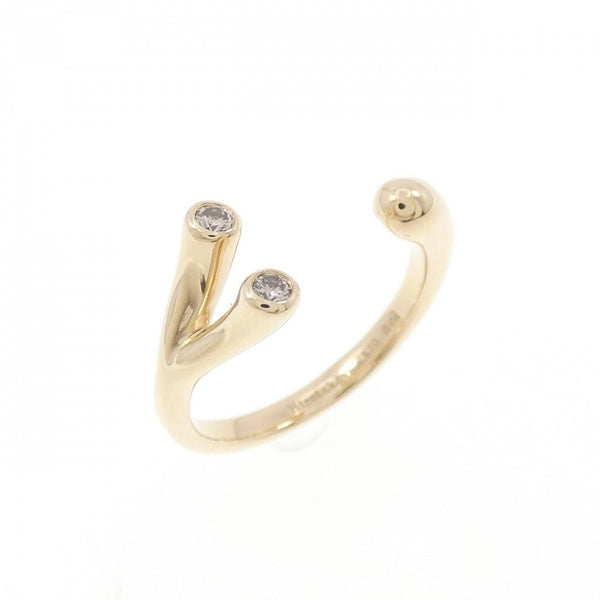 Hirotaka Drosera K10 Yellow Gold Diamond Ring