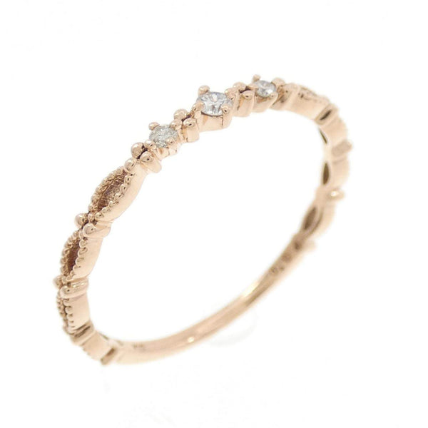 Kumikyoku K10 Pink Gold Diamond Ring