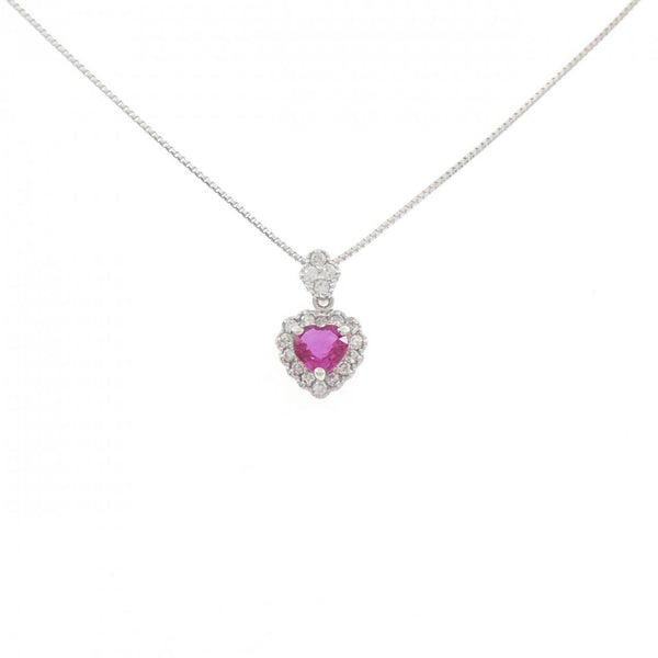 Au750 Ruby Diamond Necklace