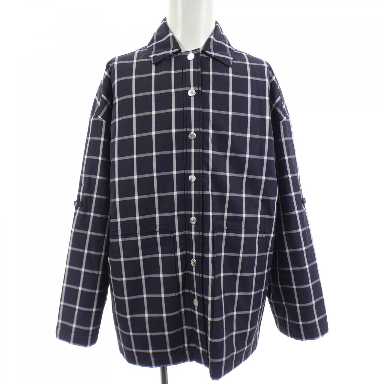 Hermes Serie Button Leather Coat