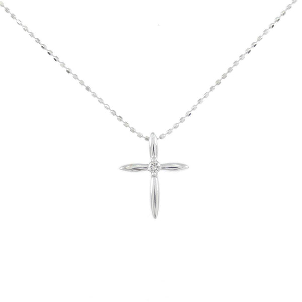 Au750 Cross Diamond Necklace