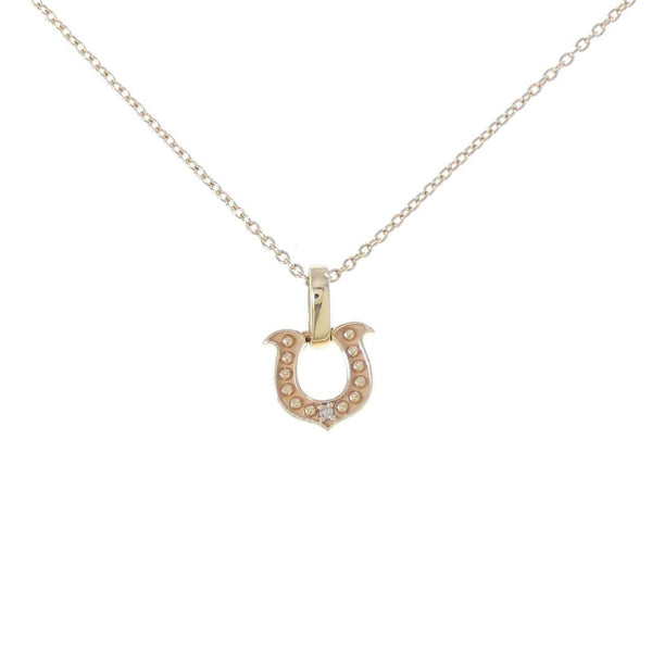K10 Pink Gold K10 Yellow Gold Diamond Necklace