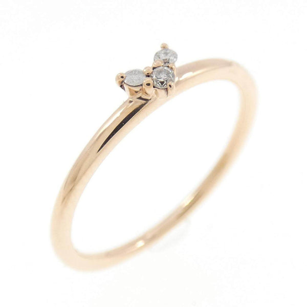 4C K10 Pink Gold Diamond Ring