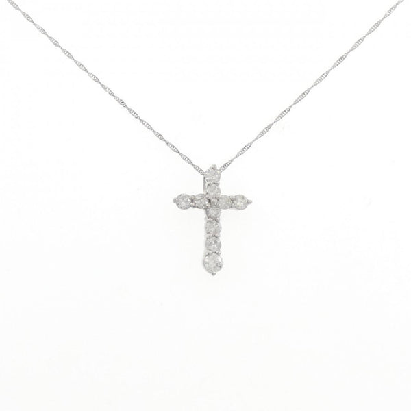 Platinum Diamond Cross Necklace