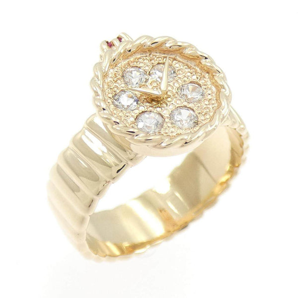 STAR JEWELRY K10 Pink Gold Ruby Cubic Zirconia Ring