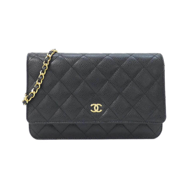 Chanel Timeless Classic Caviar Skin Chain Wallet