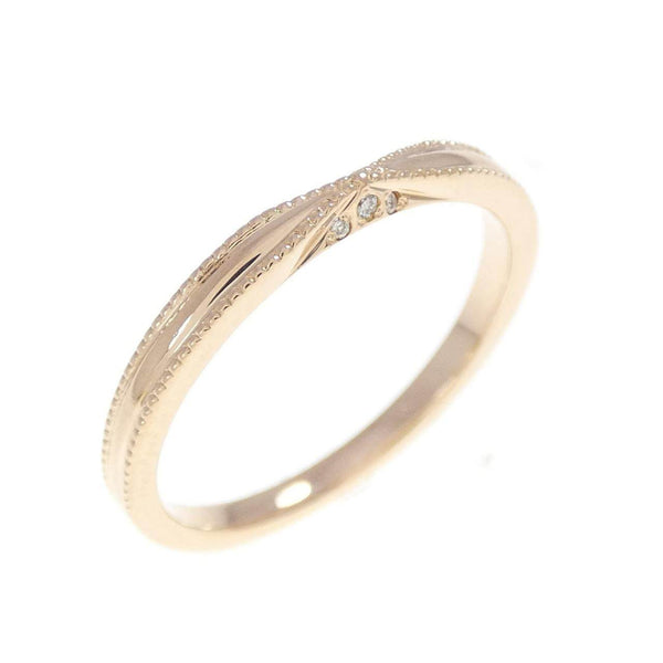 Au750 Pink Gold Diamond Sapphire Ring