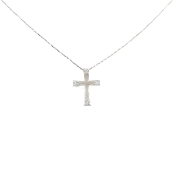 Platinum Diamond Cross Necklace
