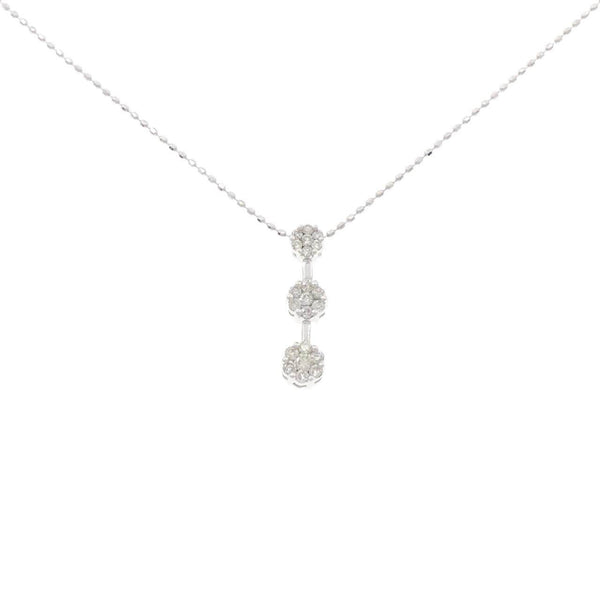 Au750 White Gold Diamond Necklace