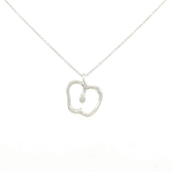 Tiffany Apple 925 Silver Diamond Necklace