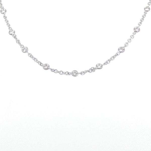 Au750 White Gold Diamond Necklace
