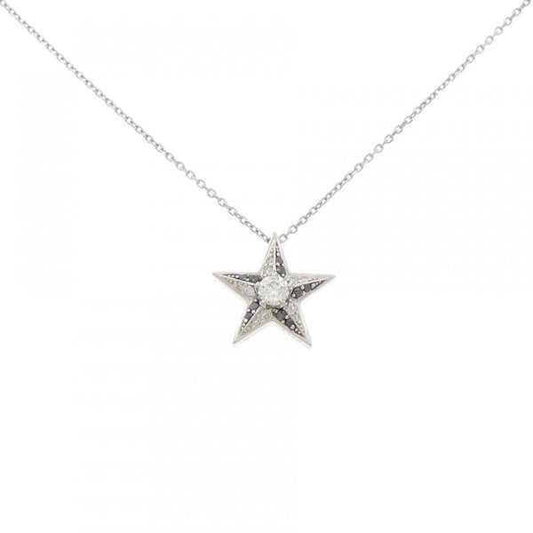 Platinum Diamond Star Necklace