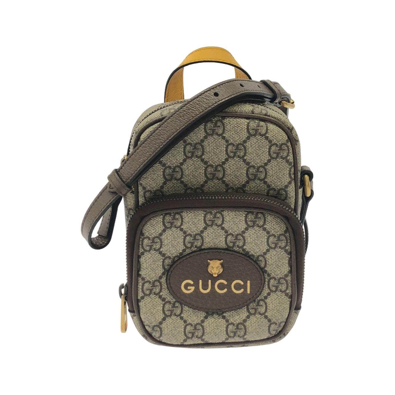 Gucci Neo Vintage GG Supreme Canvas Leather Shoulder Bag