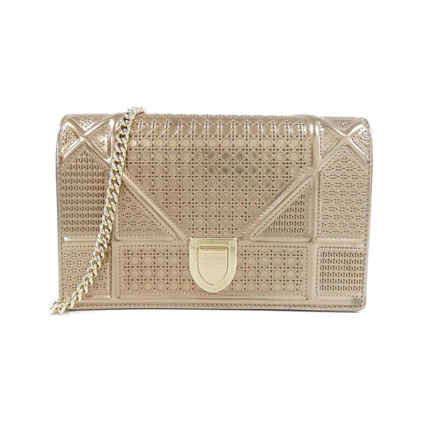 Christian Dior Diorama Metallic Calfskin Chain Wallet