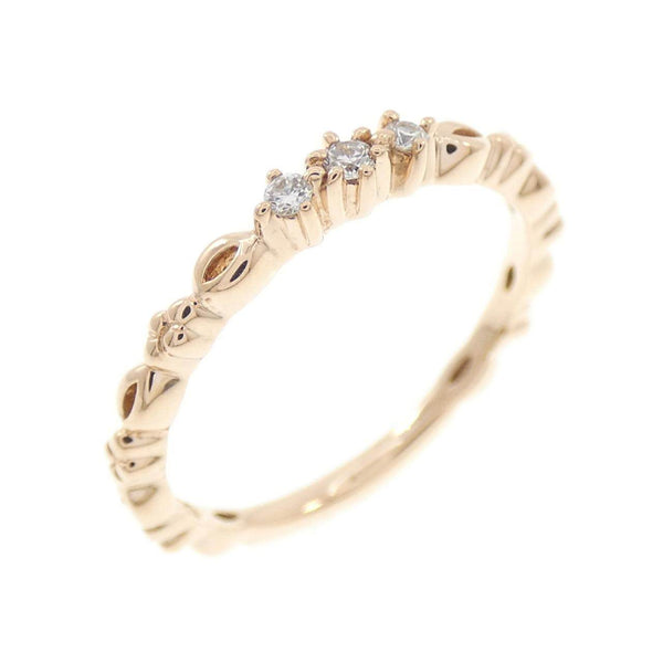 4C K10 Pink Gold Diamond Ring