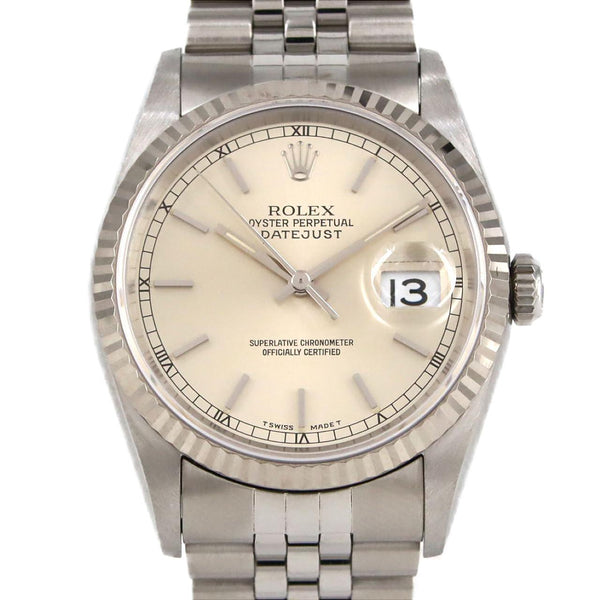 Rolex Datejust Stainless Steel White Gold Automatic