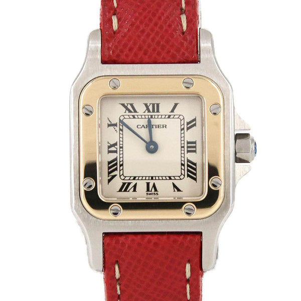 Cartier Santos Galbee Stainless Steel Yellow Gold Quartz