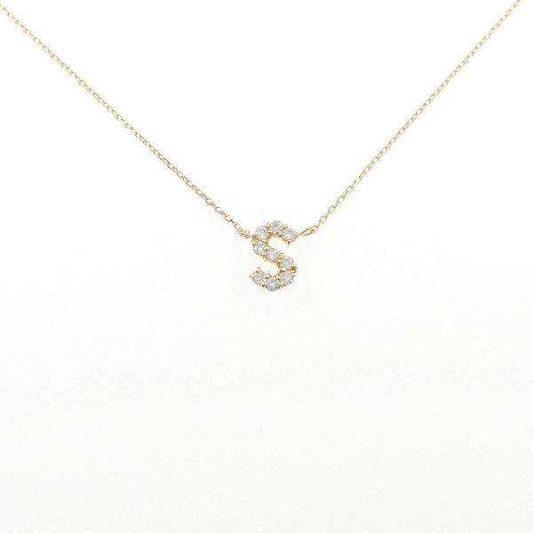 Au750 Initial S Diamond Necklace