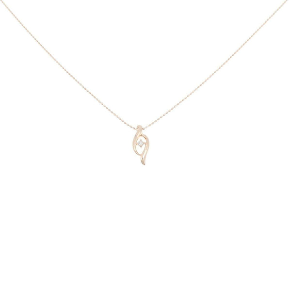K10 Pink Gold Diamond Necklace