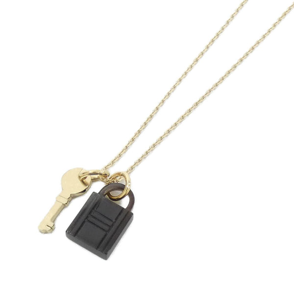 Hermes Amulette Padlock Buffalo Horn Necklace