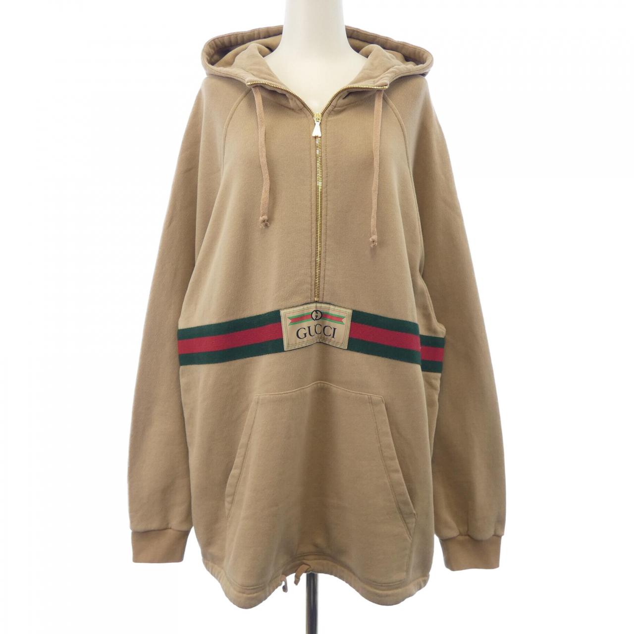 Gucci Web GUCCI Label Cotton Hoodie