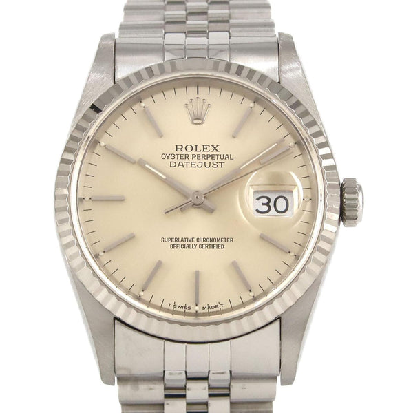 Rolex Datejust Stainless Steel White Gold Automatic