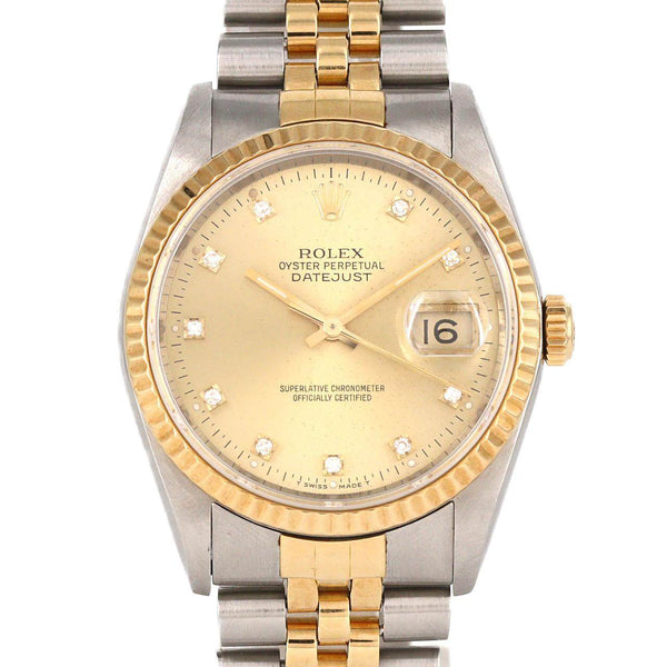 Rolex Datejust Stainless Steel Yellow Gold Automatic