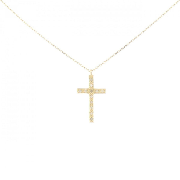 agete Au750 Diamond Cross Necklace
