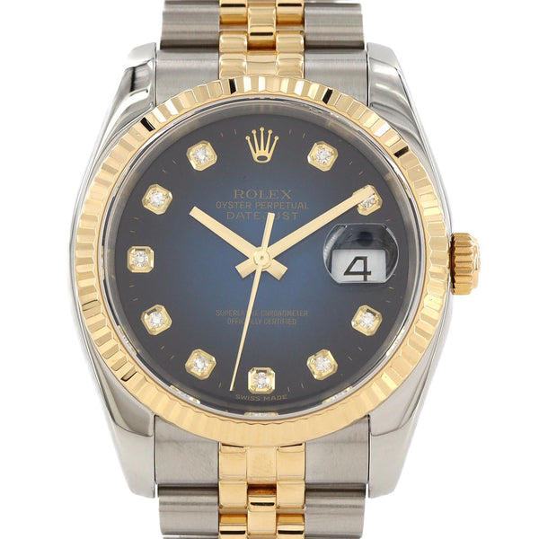 Rolex Datejust Stainless Steel Yellow Gold Watch