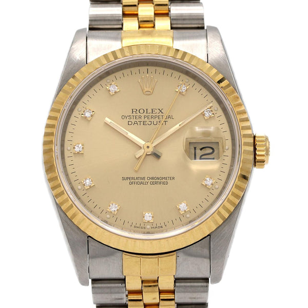 Rolex Datejust Stainless Steel Yellow Gold Automatic