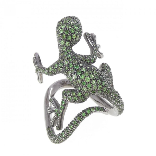 Mattioli 750 Black Gold Garnet Ring