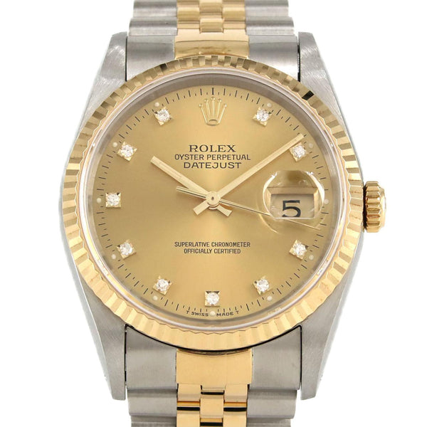 Rolex Datejust Stainless Steel Yellow Gold Automatic