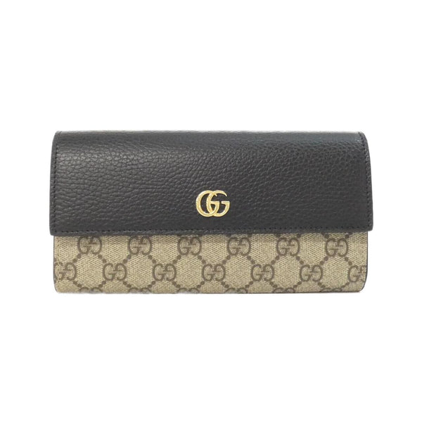 Gucci GG Marmont GG Supreme Canvas Long Bifold Wallet