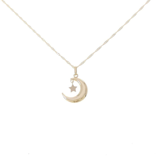 Au750 Moon Star Necklace