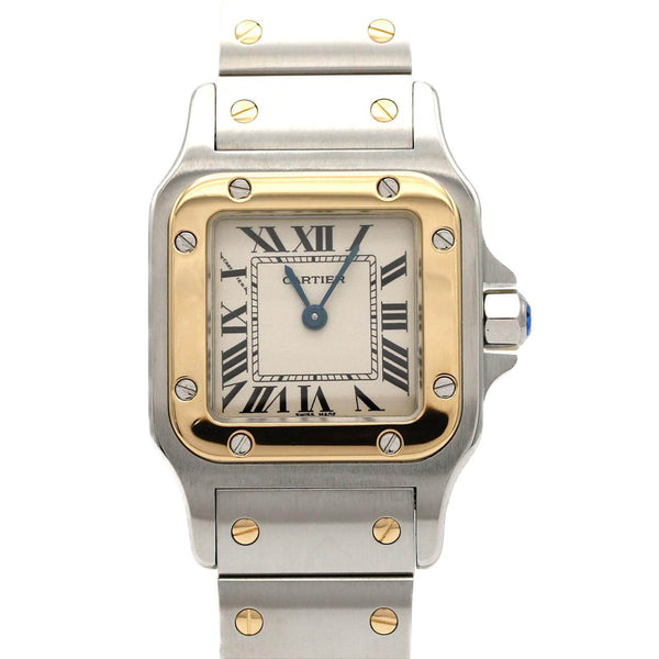 Cartier Santos Galbee SM Stainless Steel Yellow Gold