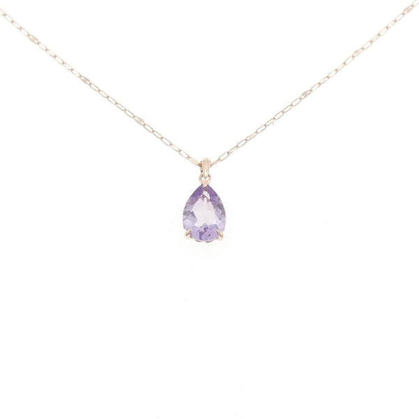 K10 Pink Gold Amethyst Necklace