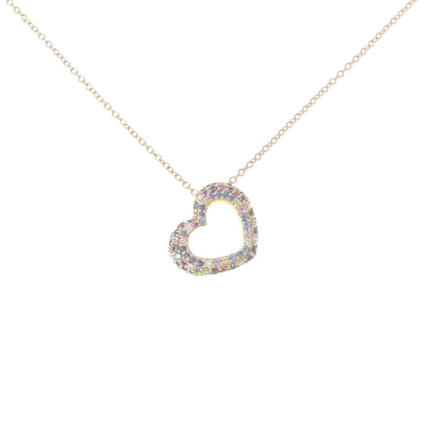 Ponte Vecchio Au750 Color Stone Diamond Necklace