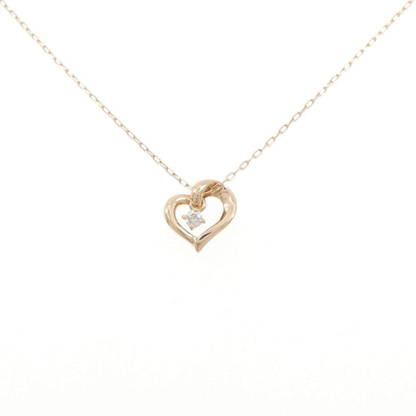4℃ K10 Pink Gold Diamond Necklace