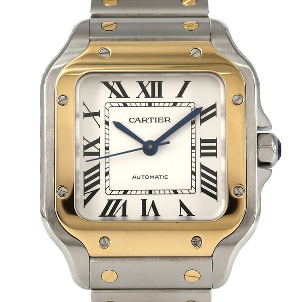 Cartier Santos de Cartier MM Stainless Steel Yellow Gold Automatic